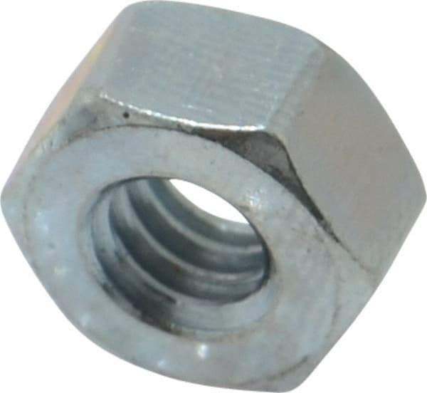 Value Collection - 1/4-20 UNC Steel Left Hand Hex Nut - 7/16" Across Flats, 7/32" High, Uncoated - Benchmark Tooling