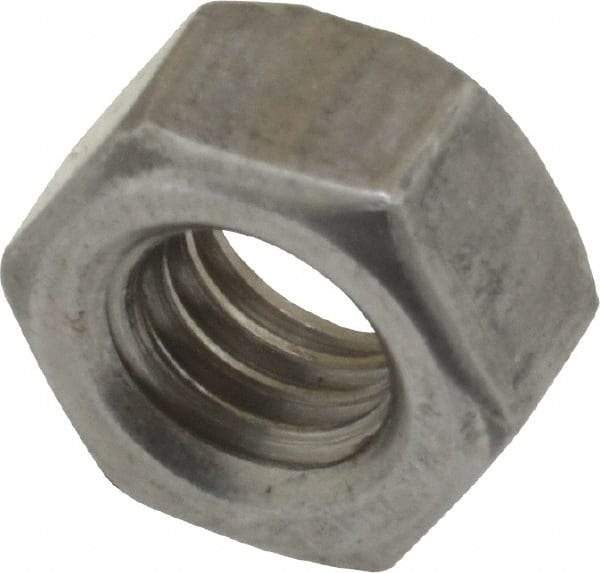 Value Collection - 5/16-18 UNC Steel Left Hand Hex Nut - 1/2" Across Flats, 17/64" High, Uncoated - Benchmark Tooling