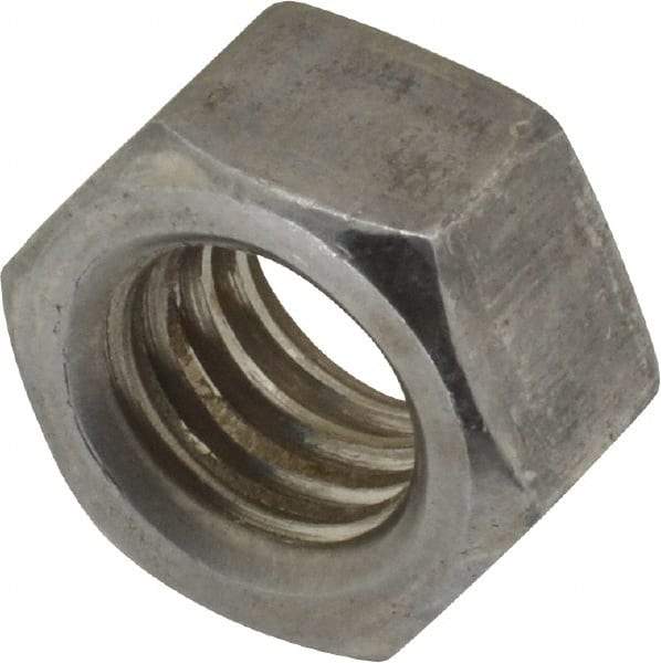 Value Collection - 3/8-16 UNC Steel Left Hand Hex Nut - 9/16" Across Flats, 21/64" High, Uncoated - Benchmark Tooling