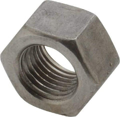 Value Collection - 3/8-24 UNF Steel Left Hand Hex Nut - 9/16" Across Flats, 21/64" High, Uncoated - Benchmark Tooling