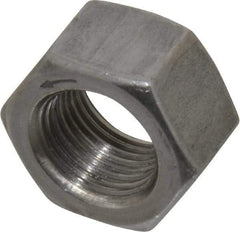 Value Collection - 5/8-18 UNF Steel Left Hand Hex Nut - 15/16" Across Flats, 35/64" High, Uncoated - Benchmark Tooling