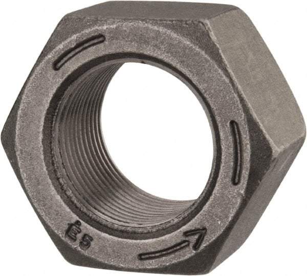 Value Collection - 1-1/4 - 12 UNF Steel Left Hand Hex Nut - 1-7/8" Across Flats, 1-1/16" High, Uncoated - Benchmark Tooling