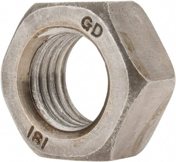 Value Collection - M24x3.00 Steel Right Hand Hex Nut - 36mm Across Flats, 19mm High, Uncoated - Benchmark Tooling