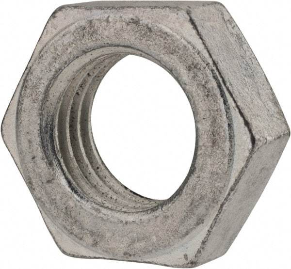 Value Collection - 1-1/8 - 7 UN Steel Right Hand Hex Jam Nut - 2-1/4" Across Flats, 27/32" High, Zinc-Plated Finish - Benchmark Tooling