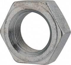 Value Collection - 1-1/8 - 12 UNF Steel Right Hand Hex Jam Nut - 1-11/16" Across Flats, 39/64" High, Zinc Clear Finish - Benchmark Tooling