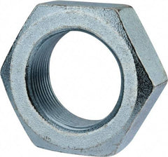 Value Collection - 1-1/2 - 12 UN Steel Right Hand Hex Jam Nut - 2-1/4" Across Flats, 27/32" High, Zinc-Plated Finish - Benchmark Tooling