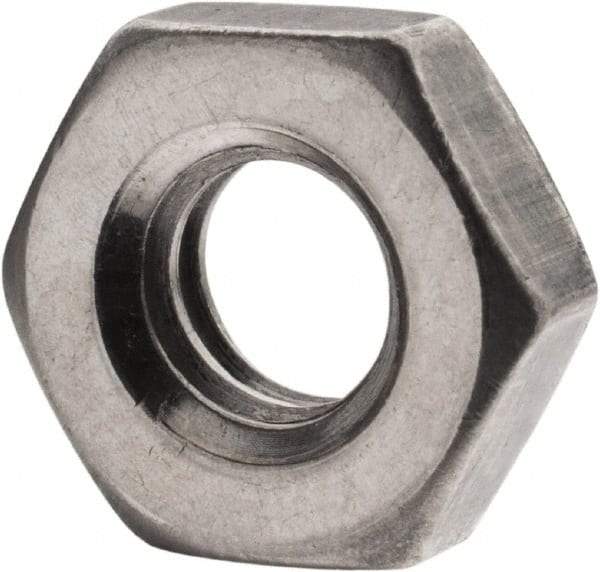 Value Collection - 1/4-20 UNC Steel Left Hand Hex Jam Nut - 7/16" Across Flats, 5/32" High, Uncoated - Benchmark Tooling