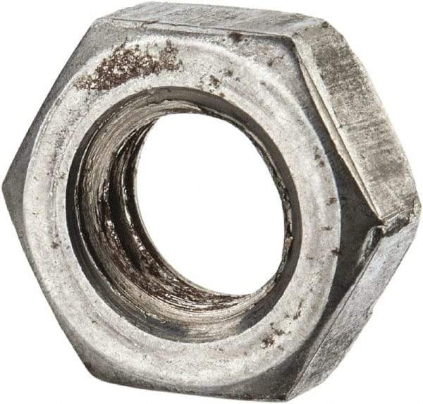 Value Collection - 5/16-18 UNC Steel Left Hand Hex Jam Nut - 1/2" Across Flats, 3/16" High, Uncoated - Benchmark Tooling