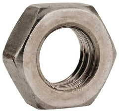 Value Collection - 3/8-16 UNC Steel Left Hand Hex Jam Nut - 9/16" Across Flats, 7/32" High, Uncoated - Benchmark Tooling