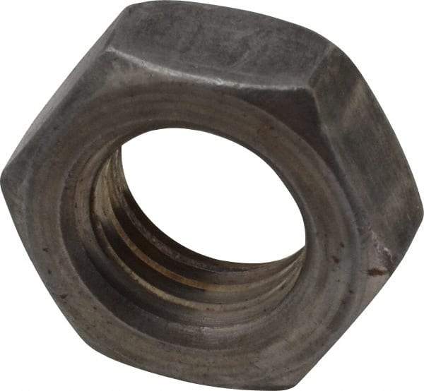 Value Collection - 5/8-11 UNC Steel Left Hand Hex Jam Nut - 15/16" Across Flats, 3/8" High, Uncoated - Benchmark Tooling