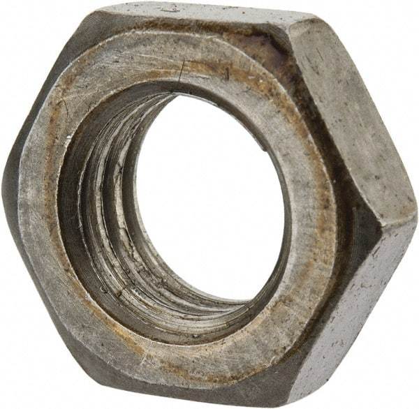 Value Collection - 9/16-12 UNC Steel Right Hand Hex Jam Nut - 7/8" Across Flats, 5/16" High, Uncoated - Benchmark Tooling