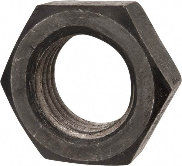 Value Collection - 1-1/2 - 6 UNC Steel Right Hand Hex Jam Nut - 2-1/4" Across Flats, 0.8438" High, Uncoated - Benchmark Tooling