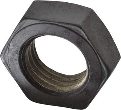 Value Collection - 1-3/4 - 5 UNC Steel Right Hand Hex Jam Nut - 2-5/8" Across Flats, 31/32" High, Uncoated - Benchmark Tooling