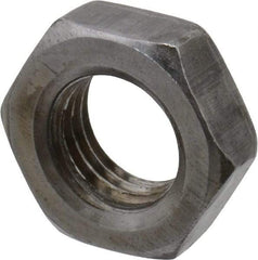 Value Collection - 7/16-20 UNF Steel Right Hand Hex Jam Nut - 11/16" Across Flats, 3/4" High, Uncoated - Benchmark Tooling