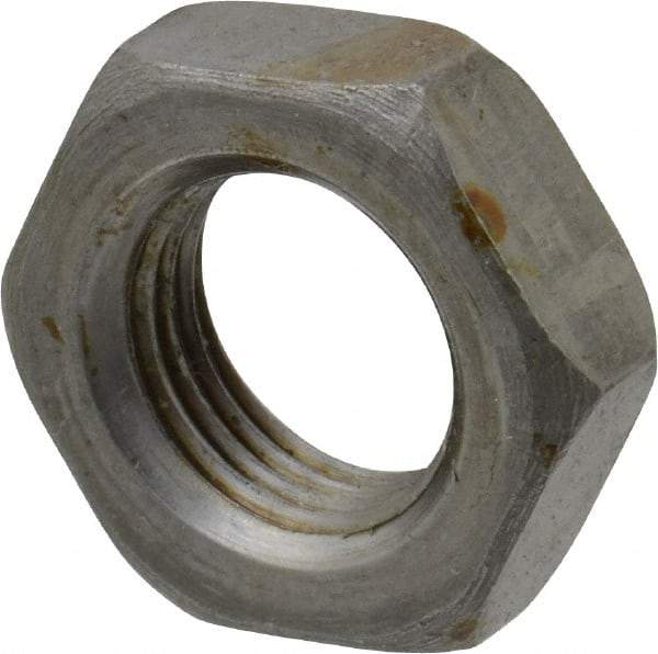 Value Collection - 9/16-18 UN Steel Right Hand Hex Jam Nut - 7/8" Across Flats, 5/16" High, Uncoated - Benchmark Tooling