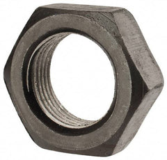 Value Collection - 1-1/8 - 12 UN Steel Right Hand Hex Jam Nut - 2-1/4" Across Flats, 27/32" High, Uncoated - Benchmark Tooling