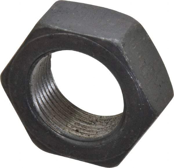 Value Collection - 1-3/8 - 12 UNF Steel Right Hand Hex Jam Nut - 2-1/16" Across Flats, 25/32" High, Uncoated - Benchmark Tooling