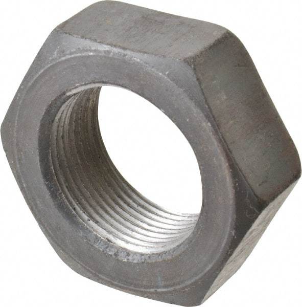 Value Collection - 1-1/2 - 12 UNF Steel Right Hand Hex Jam Nut - 2-1/4" Across Flats, 27/32" High, Uncoated - Benchmark Tooling