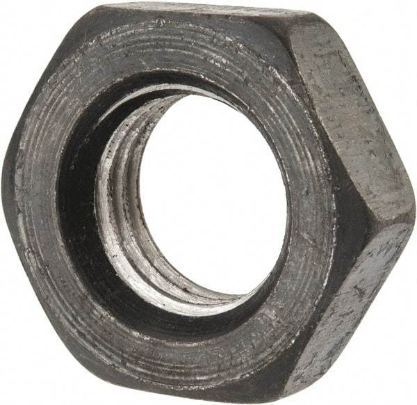 Value Collection - 1-8 UNC Steel Right Hand Heavy Hex Jam Nut - 1-5/8" Across Flats, 35/64" High, Uncoated, 2B Class of Fit - Benchmark Tooling