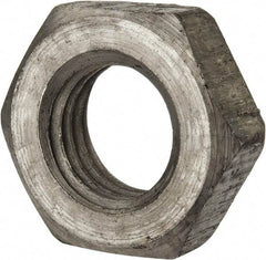 Value Collection - 1-1/8 - 7 UNC Steel Right Hand Heavy Hex Jam Nut - 1-13/16" Across Flats, 39/64" High, Uncoated, 2B Class of Fit - Benchmark Tooling