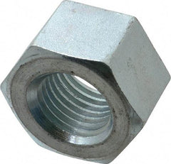 Value Collection - 1-1/4 - 7 UNC Steel Right Hand Heavy Hex Nut - 2" Across Flats, 1-7/32" High, Zinc-Plated Finish - Benchmark Tooling