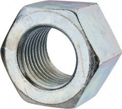 Value Collection - 2-1/2 - 4 UNC Steel Right Hand Heavy Hex Nut - 3-1/2" Across Flats, 2-13/64" High, Zinc Clear Finish - Benchmark Tooling