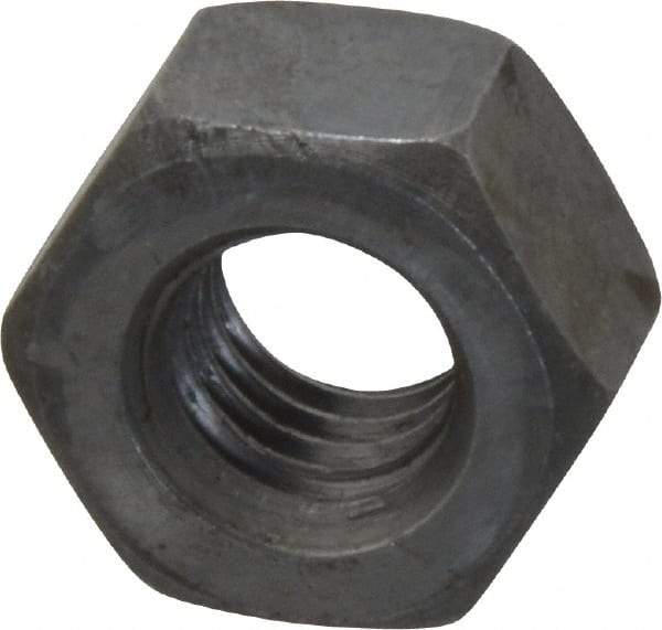 Value Collection - 7/16-14 UNC Steel Right Hand Heavy Hex Nut - 3/4" Across Flats, 27/64" High, Uncoated - Benchmark Tooling