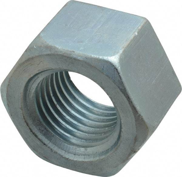 Value Collection - 1-3/4 - 5 UNC Steel Right Hand Heavy Hex Nut - 2-3/4" Across Flats, 1-23/32" High, Uncoated - Benchmark Tooling