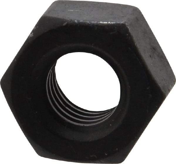 Value Collection - 7/16-14 UNC Steel Right Hand Heavy Hex Nut - 3/4" Across Flats, 27/64" High, Uncoated, 2B Class of Fit - Benchmark Tooling