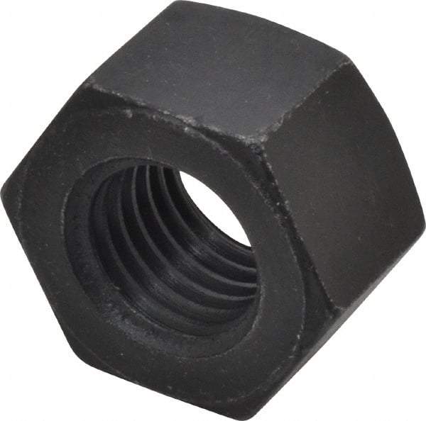 Value Collection - 7/8-9 UNC Steel Right Hand Heavy Hex Nut - 1-7/16" Across Flats, 55/64" High, Uncoated, 2B Class of Fit - Benchmark Tooling