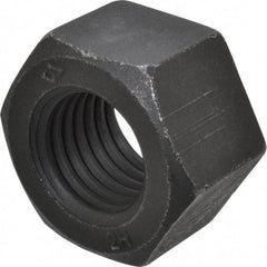 Value Collection - 1-8 UNC Steel Right Hand Heavy Hex Nut - 1-5/8" Across Flats, 63/64" High, Uncoated, 2B Class of Fit - Benchmark Tooling