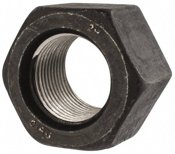 Value Collection - 1-3/4 - 8 UN Steel Right Hand Heavy Hex Nut - 2-3/4" Across Flats, 1-23/32" High, Uncoated, 2B Class of Fit - Benchmark Tooling