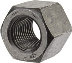 Value Collection - 9/16-18 UNF Steel Right Hand High Hex Nut - 7/8" Across Flats, 49/64" High, Uncoated - Benchmark Tooling