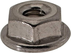 Value Collection - #8-32, 15/32" Flange Diam, Serrated Flange Nut - Grade 18-8 Stainless Steel, 0.203" Flange Height - Benchmark Tooling