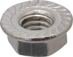 Value Collection - 5/16-18, 0.68" Flange Diam, Serrated Flange Nut - Grade 18-8 Stainless Steel, 0.283" Flange Height - Benchmark Tooling