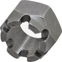 Value Collection - 1-14 UNF Grade 5 Steel Castle Locknut - 1-1/2" Width Across Flats, 1" High, Uncoated - Benchmark Tooling