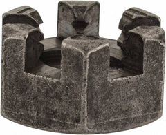 Value Collection - 3/8-16 UNC Grade 2 Steel Slotted Locknut - 9/16" Width Across Flats, 21/64" High, Uncoated - Benchmark Tooling