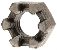 Value Collection - 1/2-13 UNC Grade 2 Steel Slotted Locknut - 3/4" Width Across Flats, 7/16" High, Uncoated - Benchmark Tooling