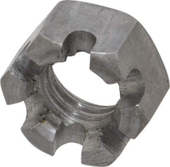 Value Collection - 5/8-11 UNC Grade 2 Steel Slotted Locknut - 15/16" Width Across Flats, 35/64" High, Uncoated - Benchmark Tooling