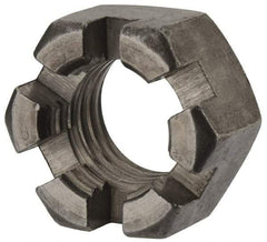 Value Collection - 3/4-10 UNC Grade 2 Steel Slotted Locknut - 1-1/8" Width Across Flats, 41/64" High, Uncoated - Benchmark Tooling