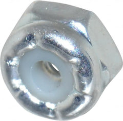 Value Collection - #2-56 UNC Grade 2 Hex Lock Nut with Nylon Insert - 1/4" Width Across Flats, 5/32" High, Zinc-Plated Finish - Benchmark Tooling