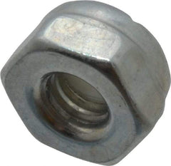 Value Collection - #5-40 UNC Grade 2 Hex Lock Nut with Nylon Insert - 1/4" Width Across Flats, 5/32" High, Zinc-Plated Finish - Benchmark Tooling