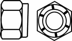 Value Collection - M30x3.50 Metric Coarse 18-8 & Austenitic Grade A2 Hex Lock Nut with Nylon Insert - 30mm High, Uncoated - Benchmark Tooling