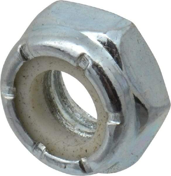 Value Collection - 5/16-18 UNC Grade 2 Hex Jam Lock Nut with Nylon Insert - 1/2" Width Across Flats, 17/64" High, Zinc-Plated Finish - Benchmark Tooling