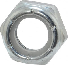 Value Collection - 5/16-24 UNF Grade 2 Hex Jam Lock Nut with Nylon Insert - 1/2" Width Across Flats, 17/64" High, Zinc-Plated Finish - Benchmark Tooling