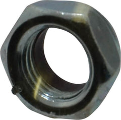 Value Collection - 7/16-20 UNF Grade 2 Hex Jam Lock Nut with Nylon Insert - 11/16" Width Across Flats, 21/64" High, Zinc-Plated Finish - Benchmark Tooling