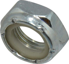 Value Collection - 1/2-20 UNF Grade 2 Hex Jam Lock Nut with Nylon Insert - 3/4" Width Across Flats, 21/64" High, Zinc-Plated Finish - Benchmark Tooling