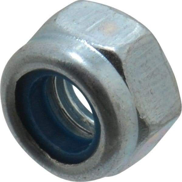 Value Collection - M5x0.80 Metric Coarse Grade 8 Hex Lock Nut with Nylon Insert - 5mm High, Zinc-Plated Finish - Benchmark Tooling