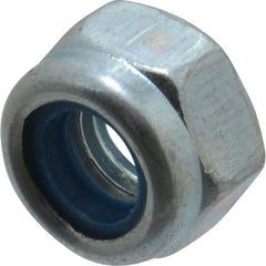 Value Collection - M5x0.80 Metric Coarse Grade 8 Hex Lock Nut with Nylon Insert - 5mm High, Zinc-Plated Finish - Benchmark Tooling