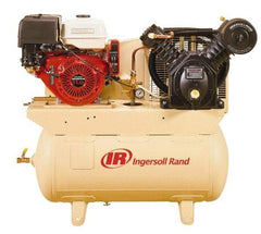 Ingersoll-Rand - 13 HP Two Stage Gas Engine Air Compressor - Honda Engine, Horizontal Configuration, 30 Gallon, 19 CFM, 175 Max psi - Benchmark Tooling